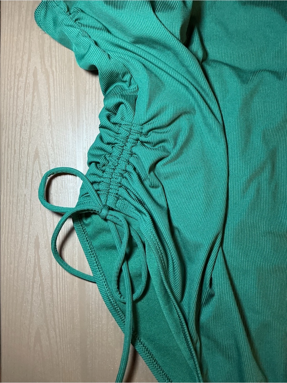 Teal Ruched One-Piece Swimsuit - Picture 4 of 7